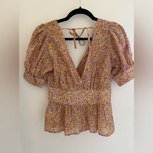 Jcrew x Liberty floral peplum top